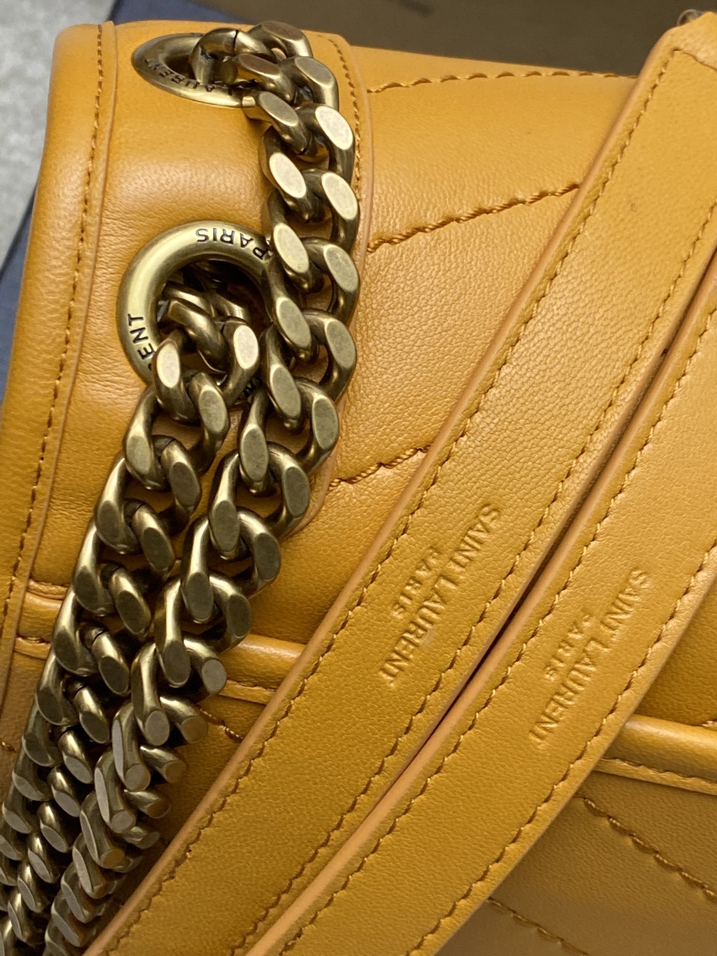 Saint Laurent Niki Medium YSL Chain Bag in Yellow Leather 6 i1743174605423 1394 0 5