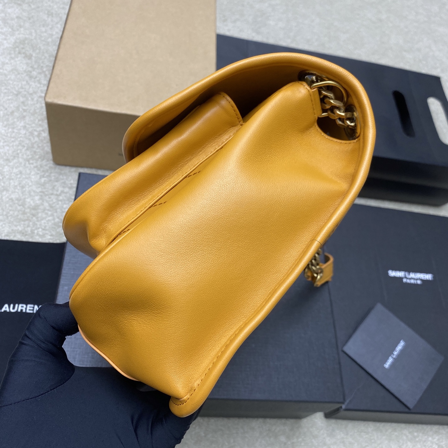 Saint Laurent Niki Medium YSL Chain Bag in Yellow Leather 3 i1743174606407 8527 0 2