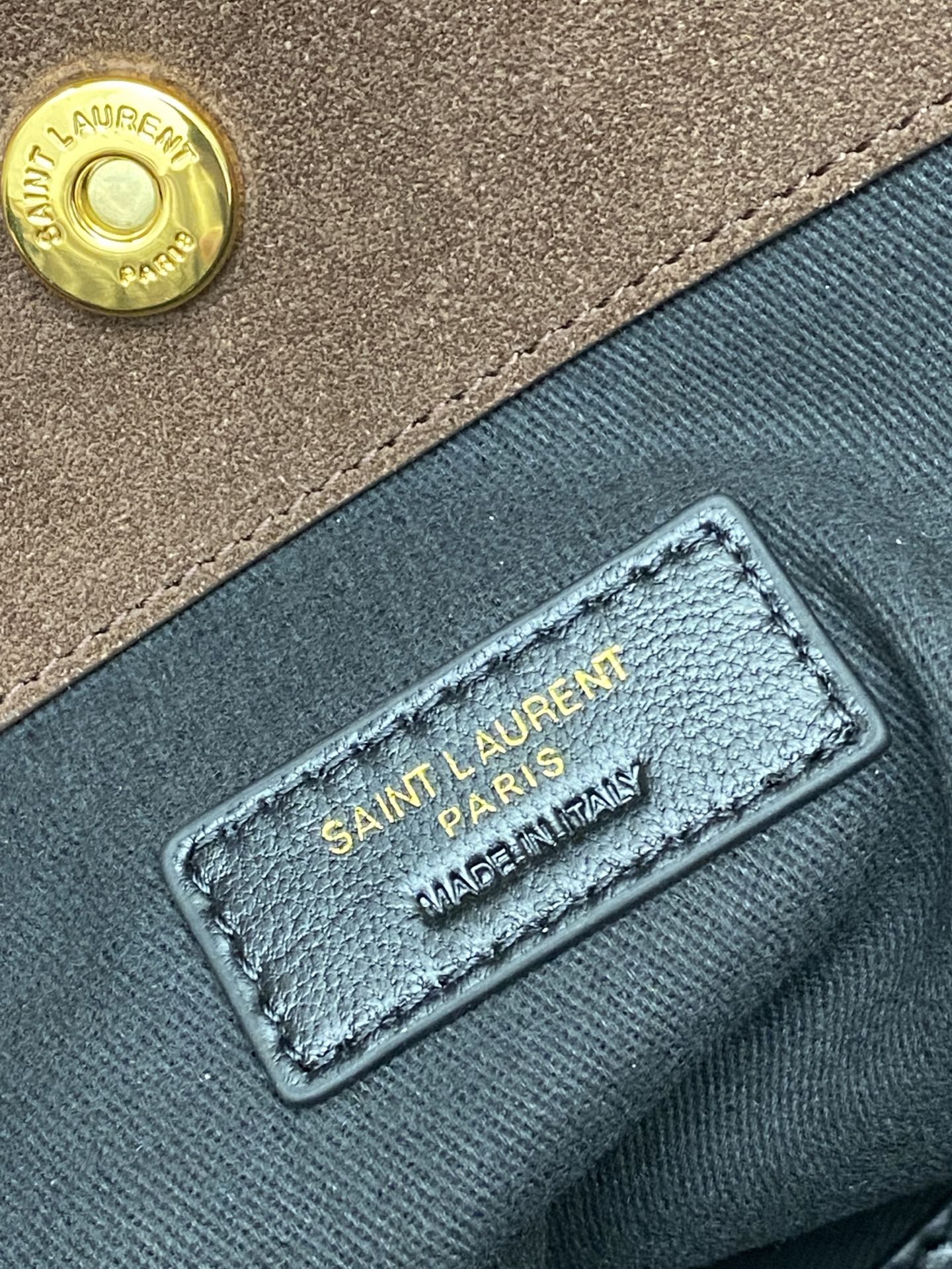 Saint Laurent 磨砂咖啡/古金