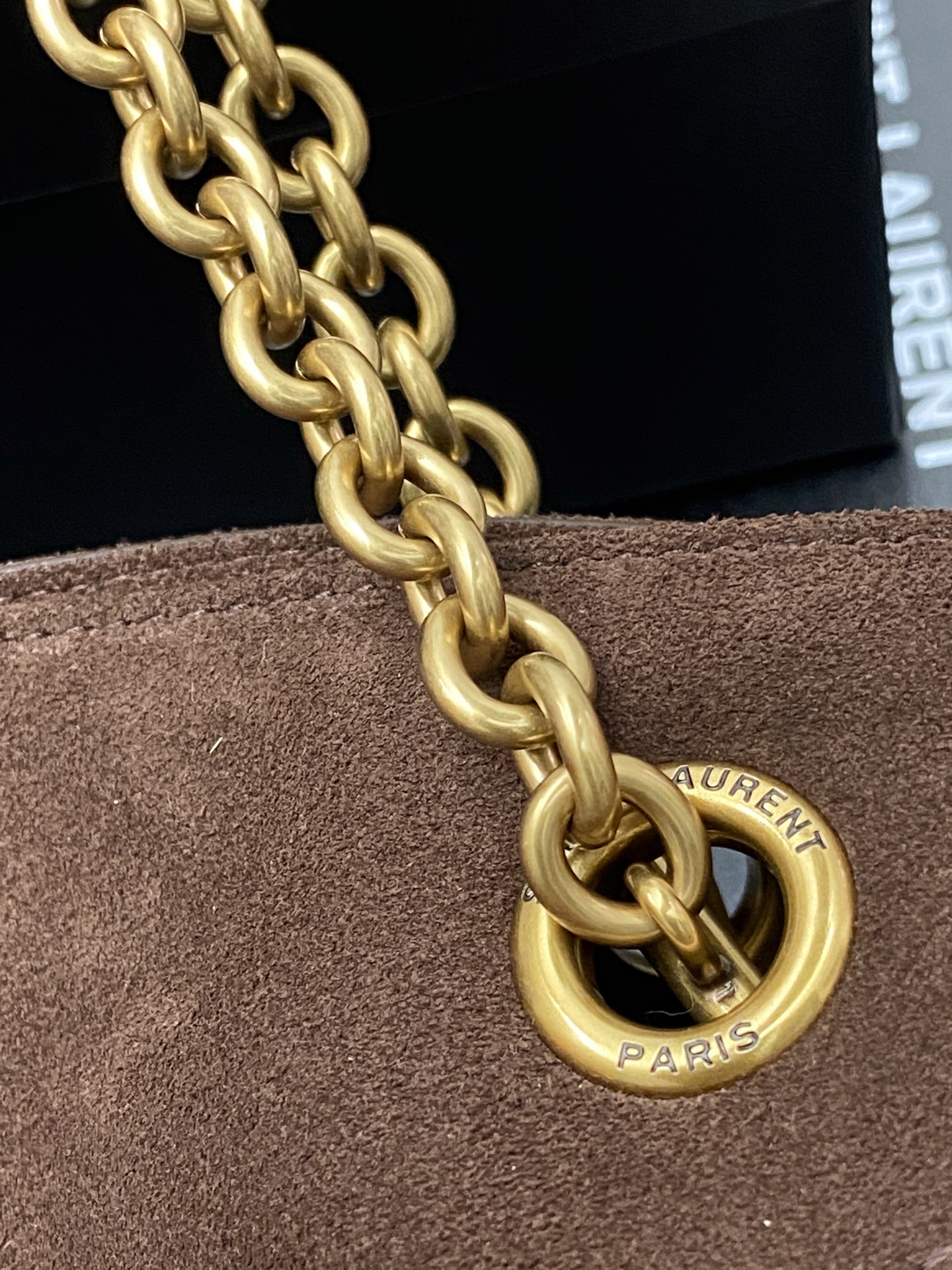 Saint Laurent 磨砂咖啡/古金