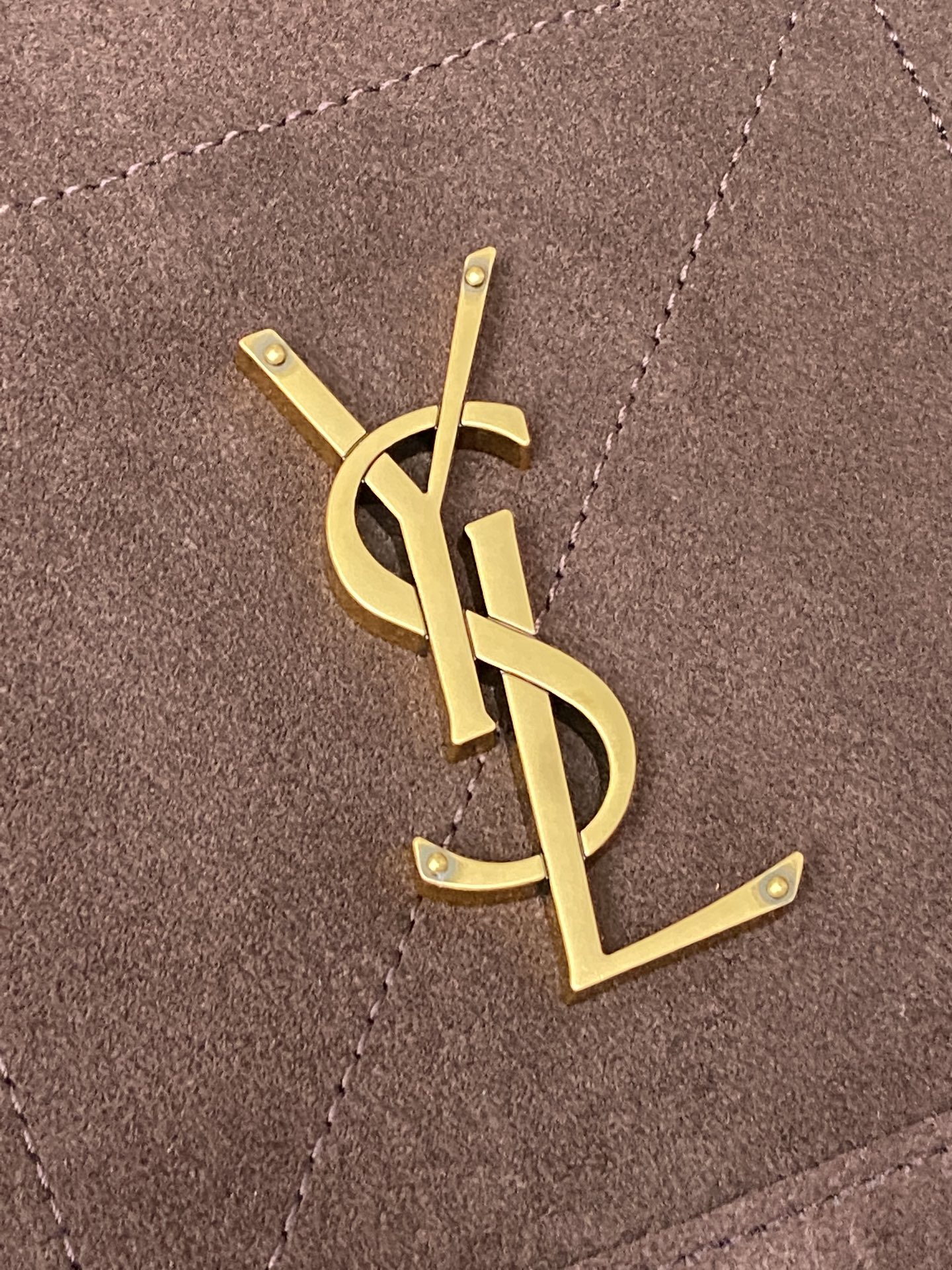 Saint Laurent 磨砂咖啡/古金