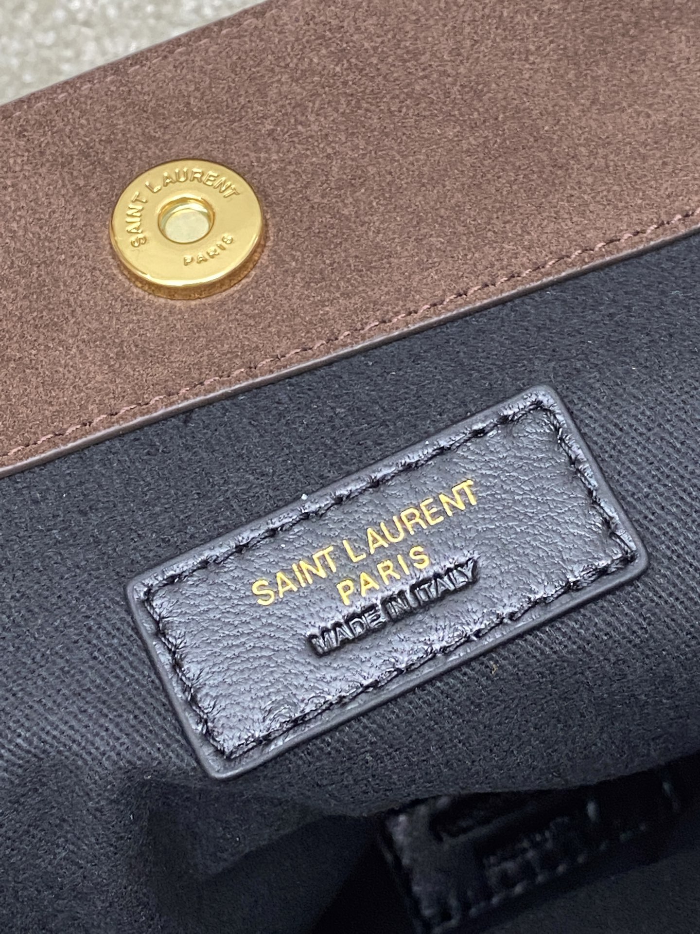 Saint Laurent 磨砂咖啡/古金