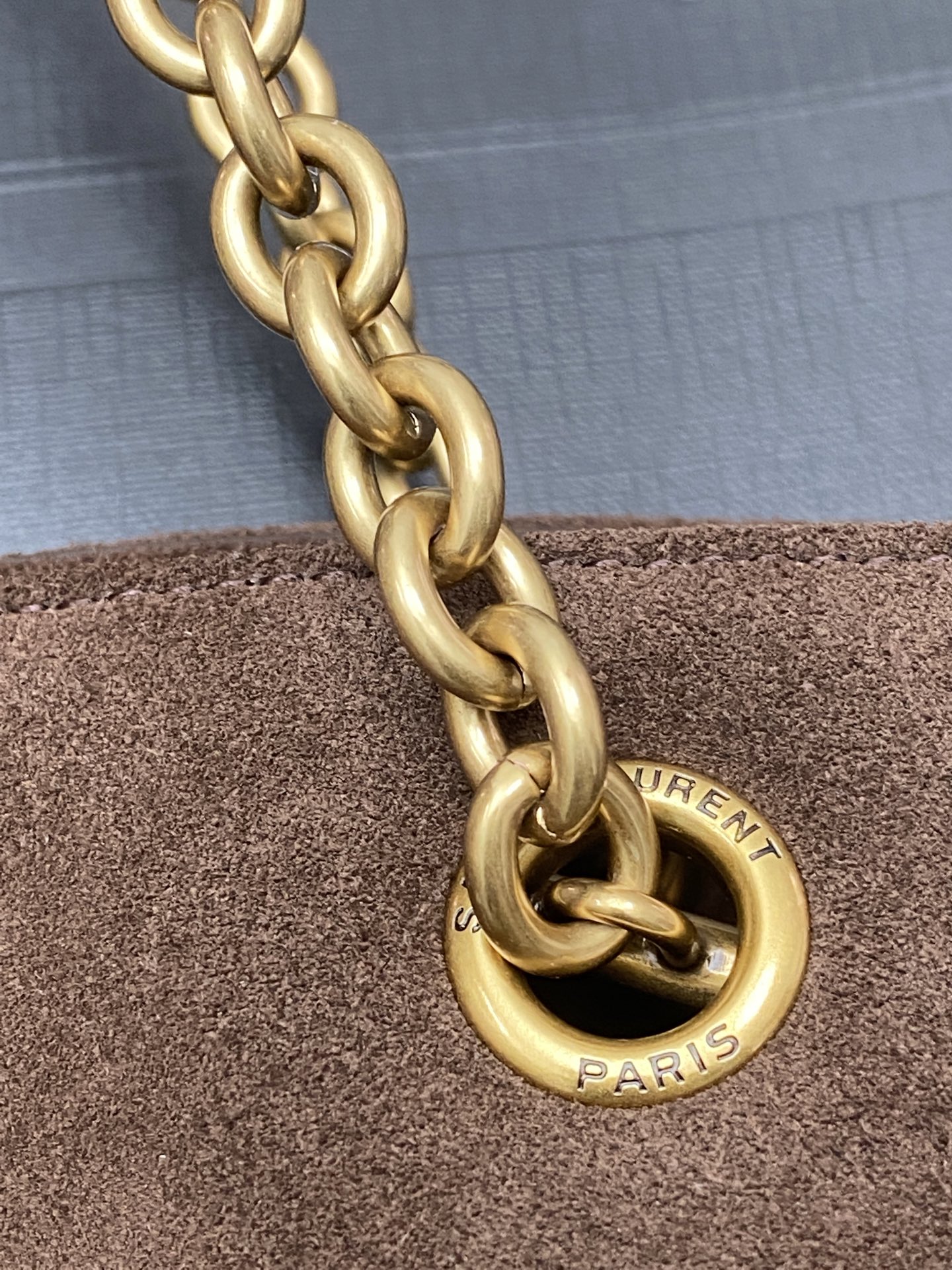 Saint Laurent 磨砂咖啡/古金