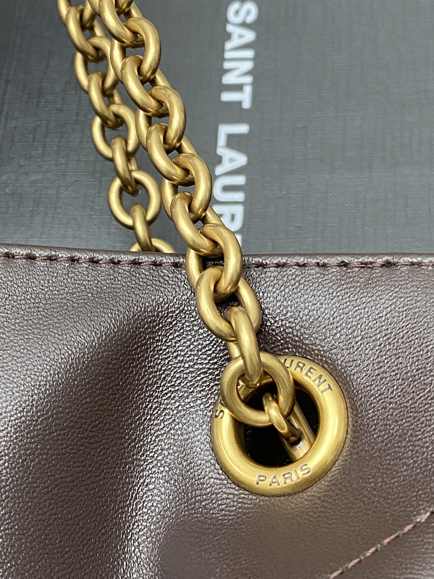 Saint Laurent 咖啡羊皮/古金 、精品专供
