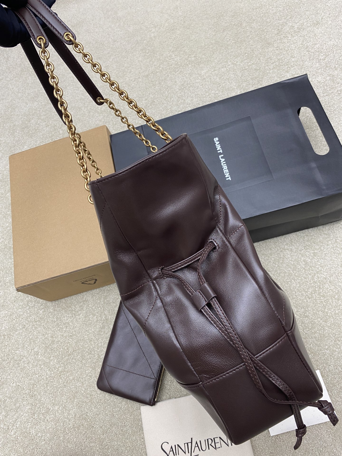 Saint Laurent 咖啡羊皮/古金 、精品专供