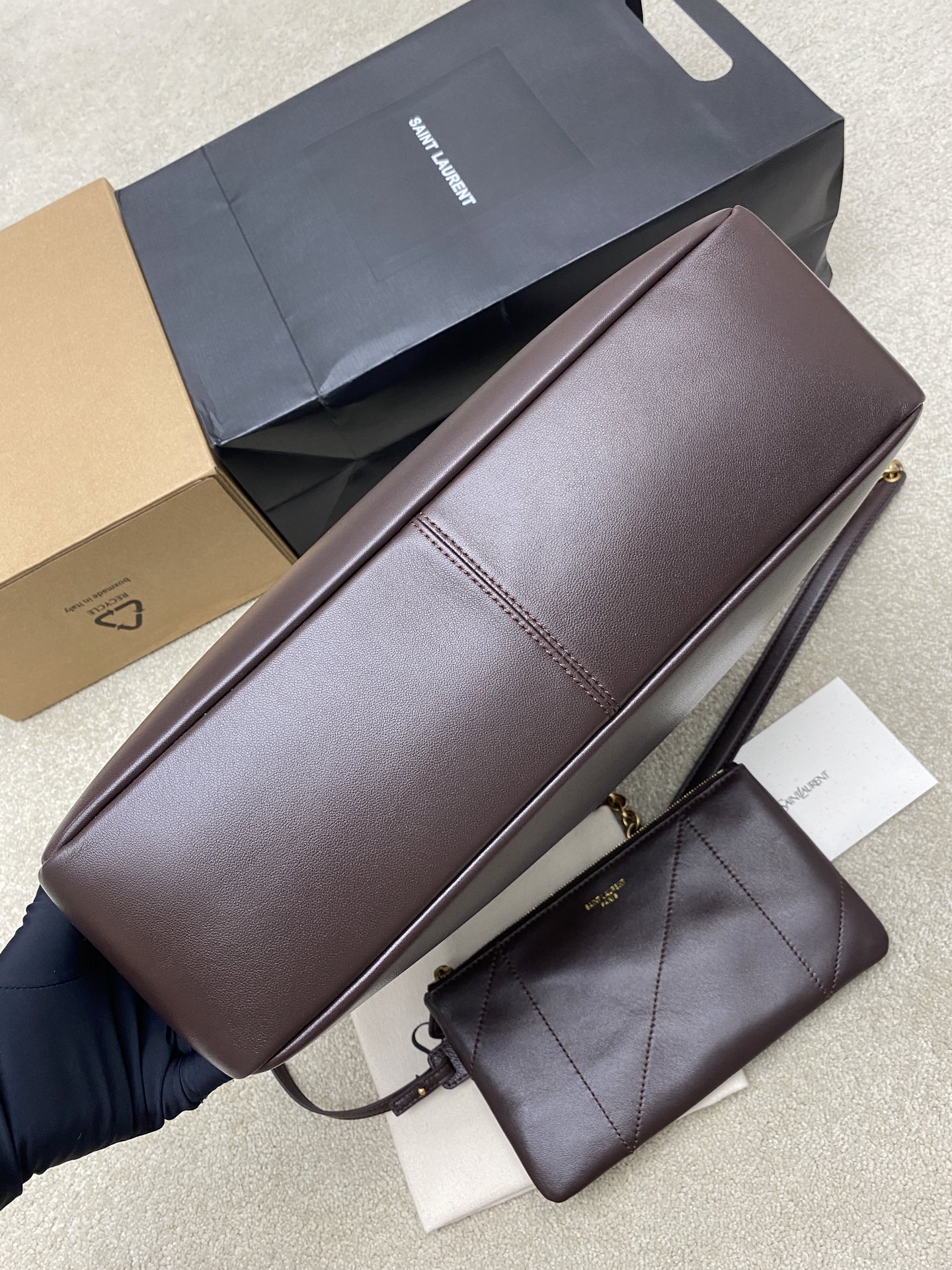 Saint Laurent 咖啡羊皮/古金 、精品专供