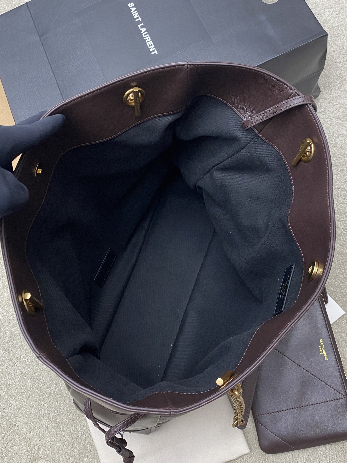 Saint Laurent 咖啡羊皮/古金 、精品专供