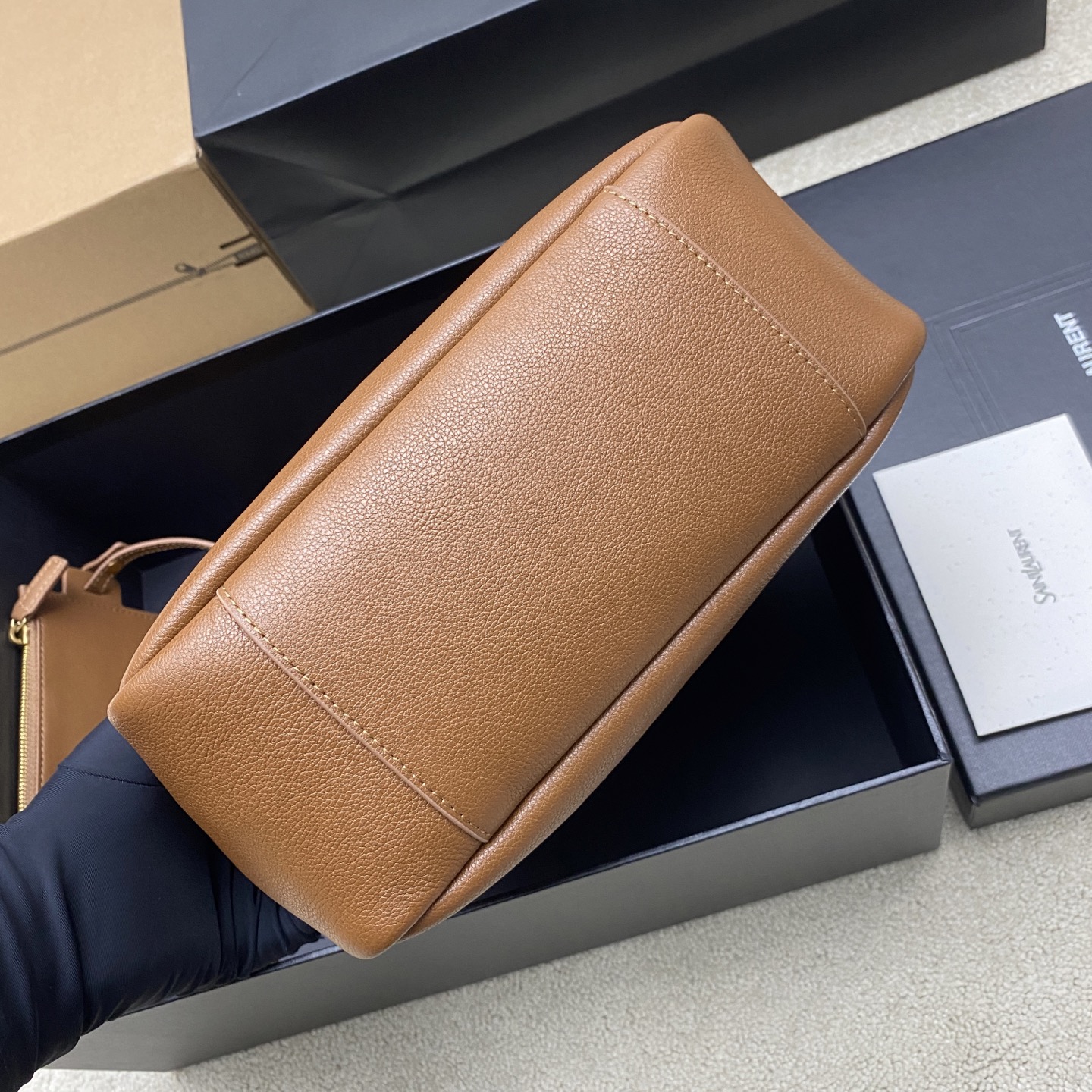 Loro Piana 棕平纹/金 带小包▪ ROSE▪ 秋冬新款