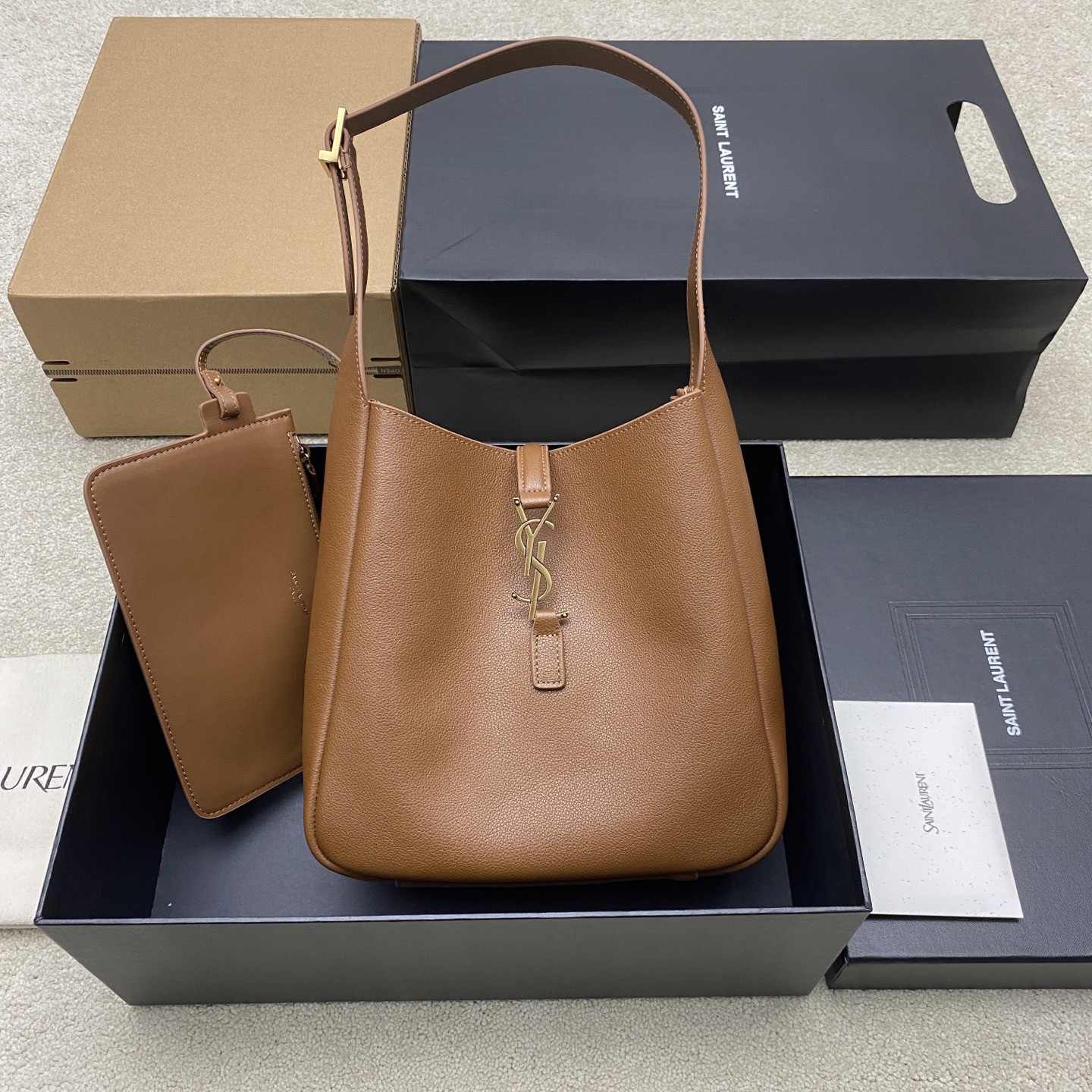 Loro Piana 棕平纹/金 带小包▪ ROSE▪ 秋冬新款