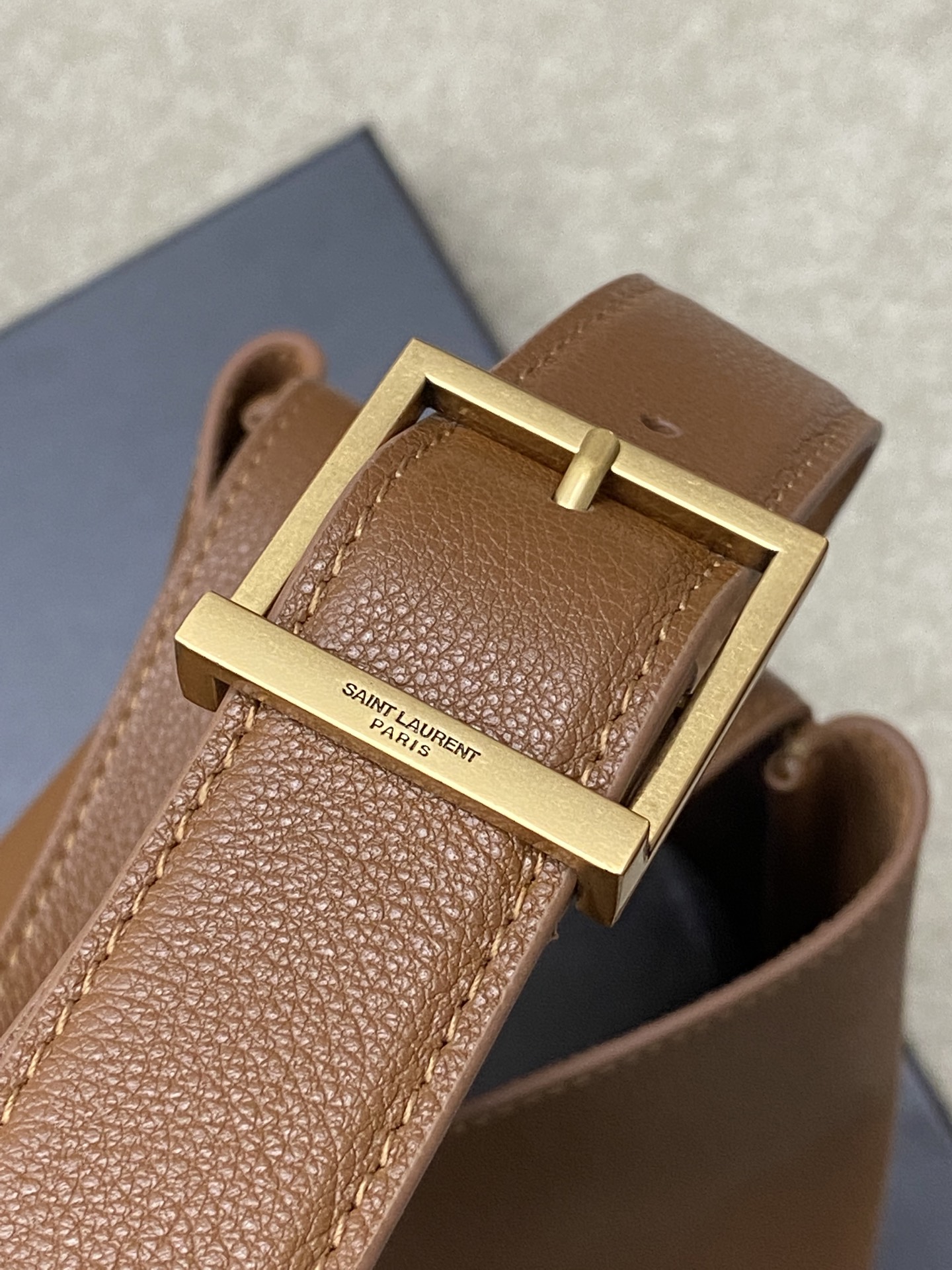 Givenchy 棕平纹/金 全新升级版 带小包▪ Hobo腋下包 黑色头层牛皮+金色Logo