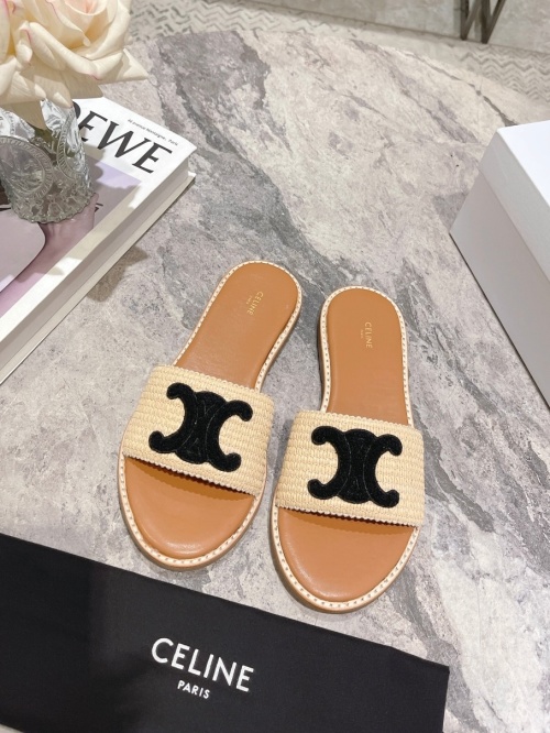Celine Women's Triomphe Woven Slide Sandals | Summer Retro Style 1 Celine Women's Triomphe Woven Slide Sandals | Summer Retro Style