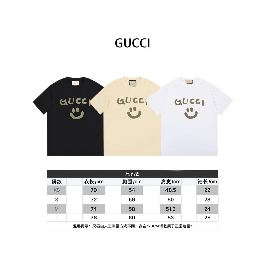 Gucci Odzież T-Shirt Kolor moreli Czarny Biały Unisex Kolekcja wiosny/jesieni Fashion Krótki rękaw