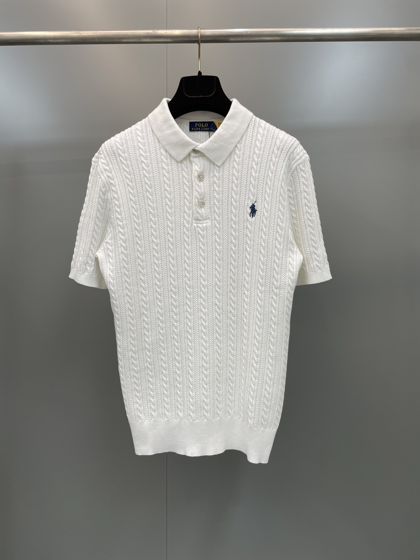 NO:783919,Ralph Lauren Polo26ss new solid color twist knitted cotton Polo shirt high version, men's clothing,19860909拉夫劳伦Polo26ss新款纯色麻花针织棉质 Polo衫 高版本,男装,,Women's clothing