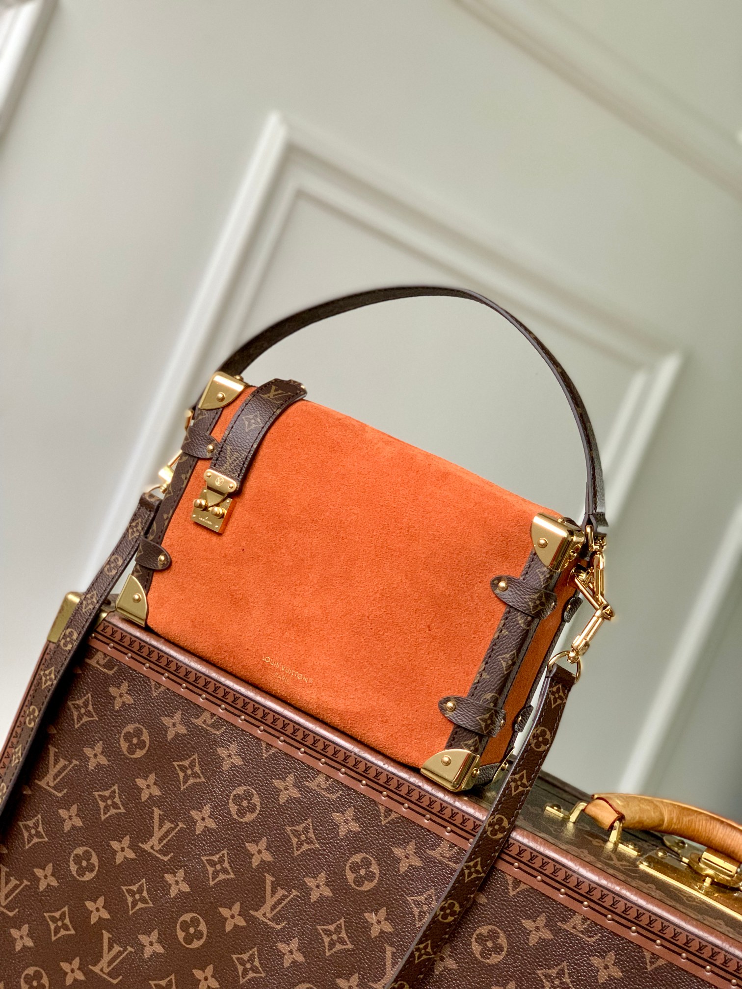 Louis Vuitton Side Trunk Medium Bag - Monogram Canvas & Suede