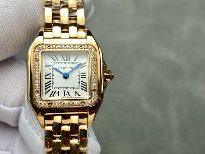Cartier Panthère de Cartier Watch, 22mm, Gold Case, Diamond Bezel, Steel Bracelet 1 Cartier Panthère de Cartier Watch, 22mm, Gold Case, Diamond Bezel, Steel Bracelet