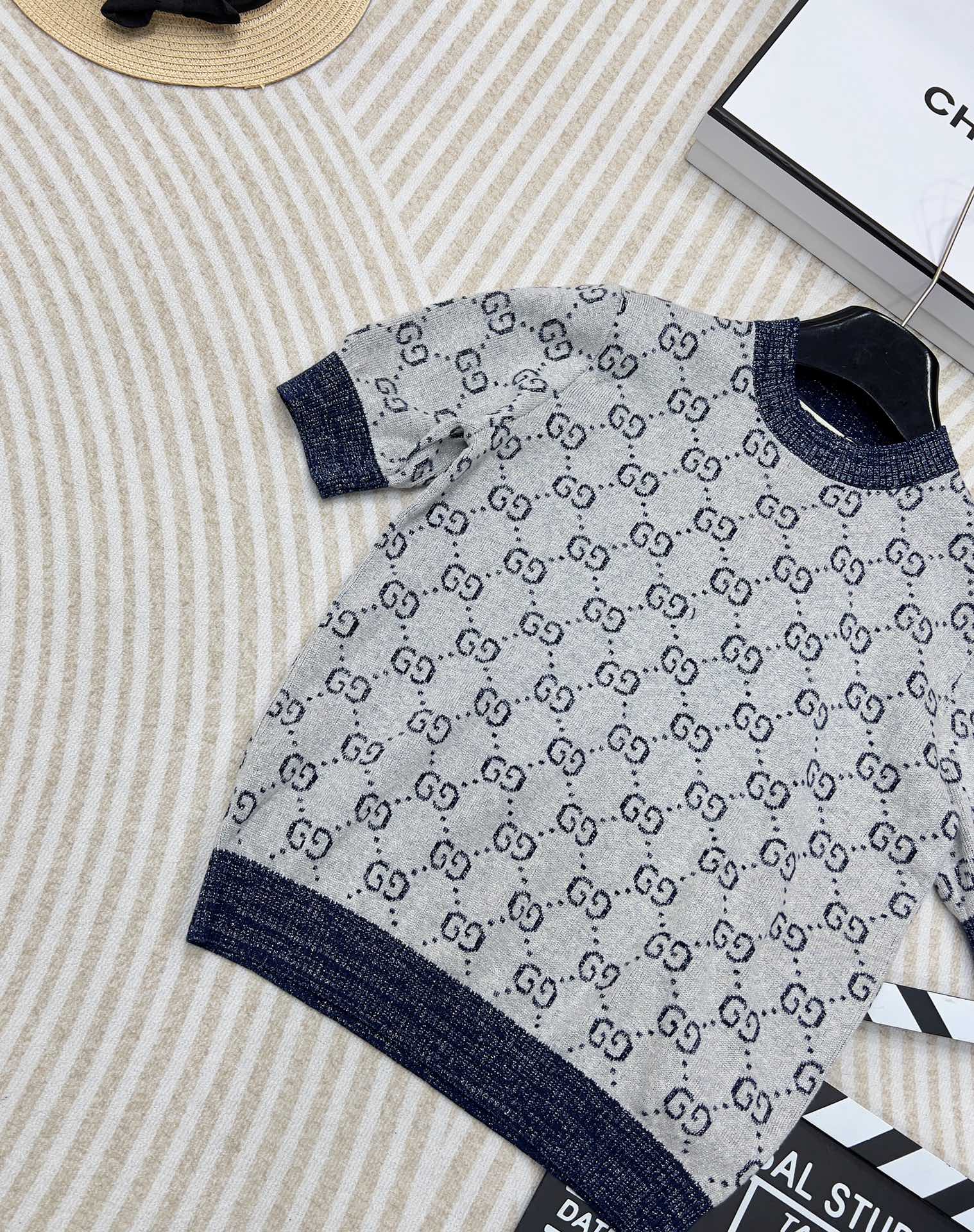 🆕 Gucci 金丝双G圆领针织短袖，德国一体挂机工艺、独家采用进口意大利金丝，柔软亲肤。给你奢侈品真正