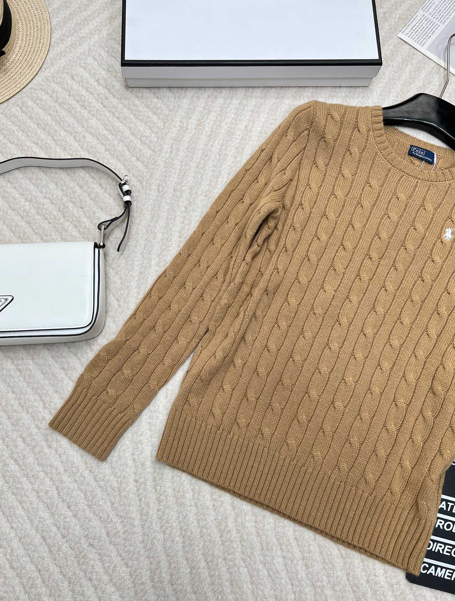 🆕Ralph Lauren拉夫劳伦24Ss最新款羊毛羊绒绞花圆领毛衣，最经典的绞花圆领毛衣，这个系列每年