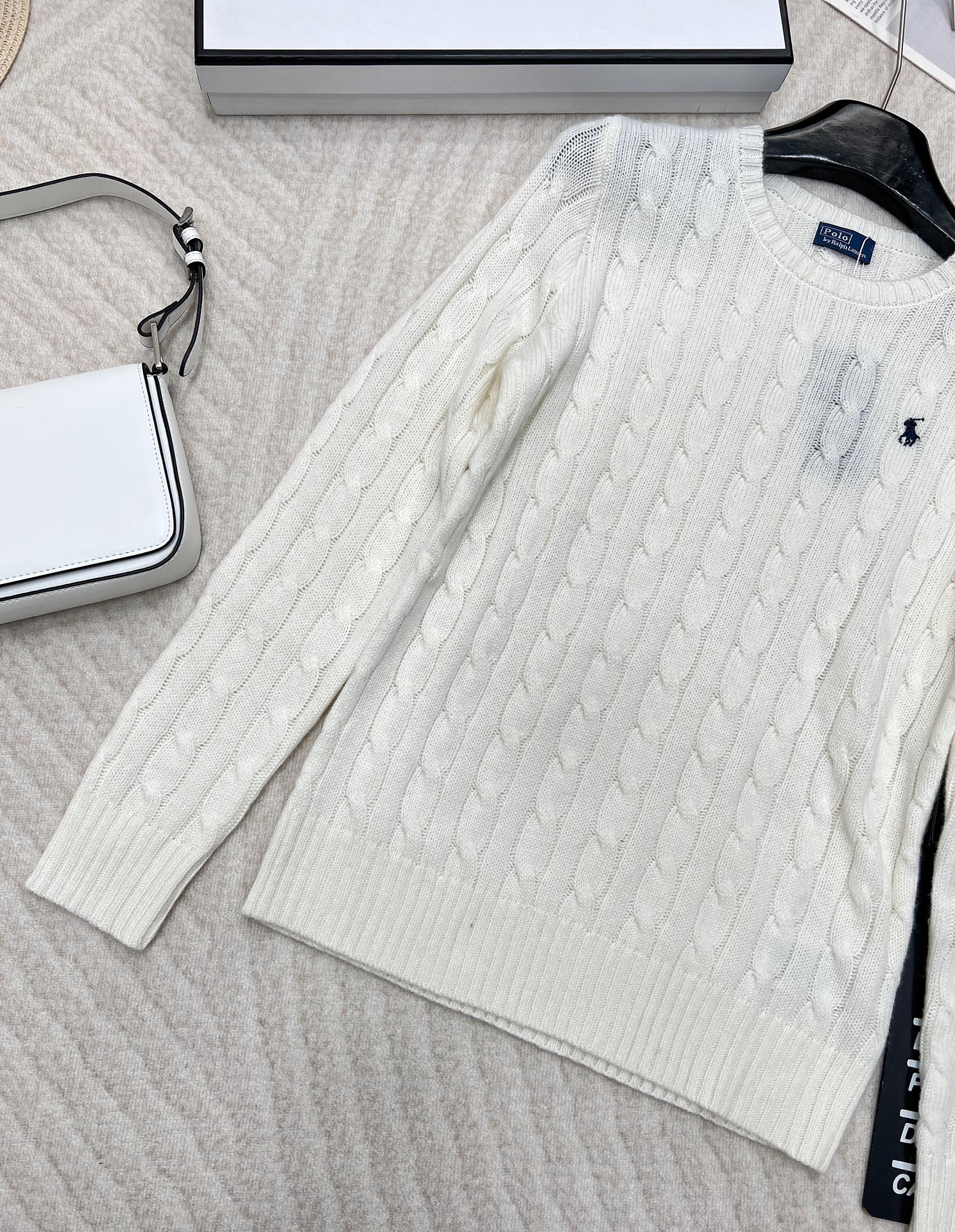 🆕Ralph Lauren拉夫劳伦24Ss最新款羊毛羊绒绞花圆领毛衣，最经典的绞花圆领毛衣，这个系列每年