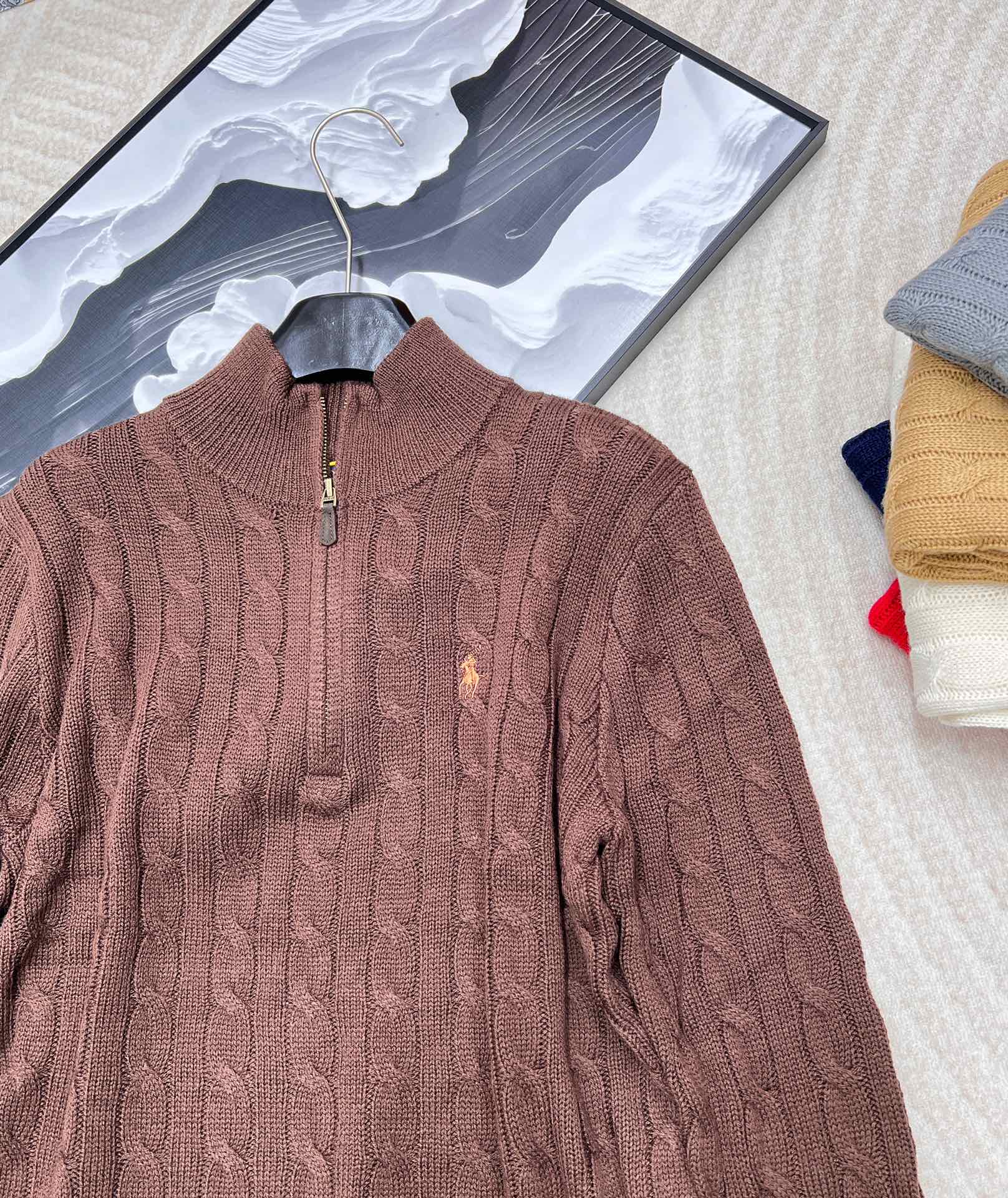 🆕Ralph Lauren 拉夫劳伦针织衫羊毛半拉链男女同款，原版是男神款来的但是做了五个尺寸，男女同款