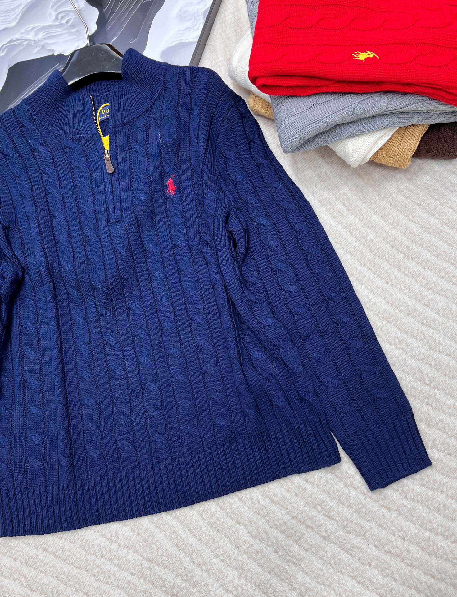 🆕Ralph Lauren 拉夫劳伦针织衫羊毛半拉链男女同款，原版是男神款来的但是做了五个尺寸，男女同款