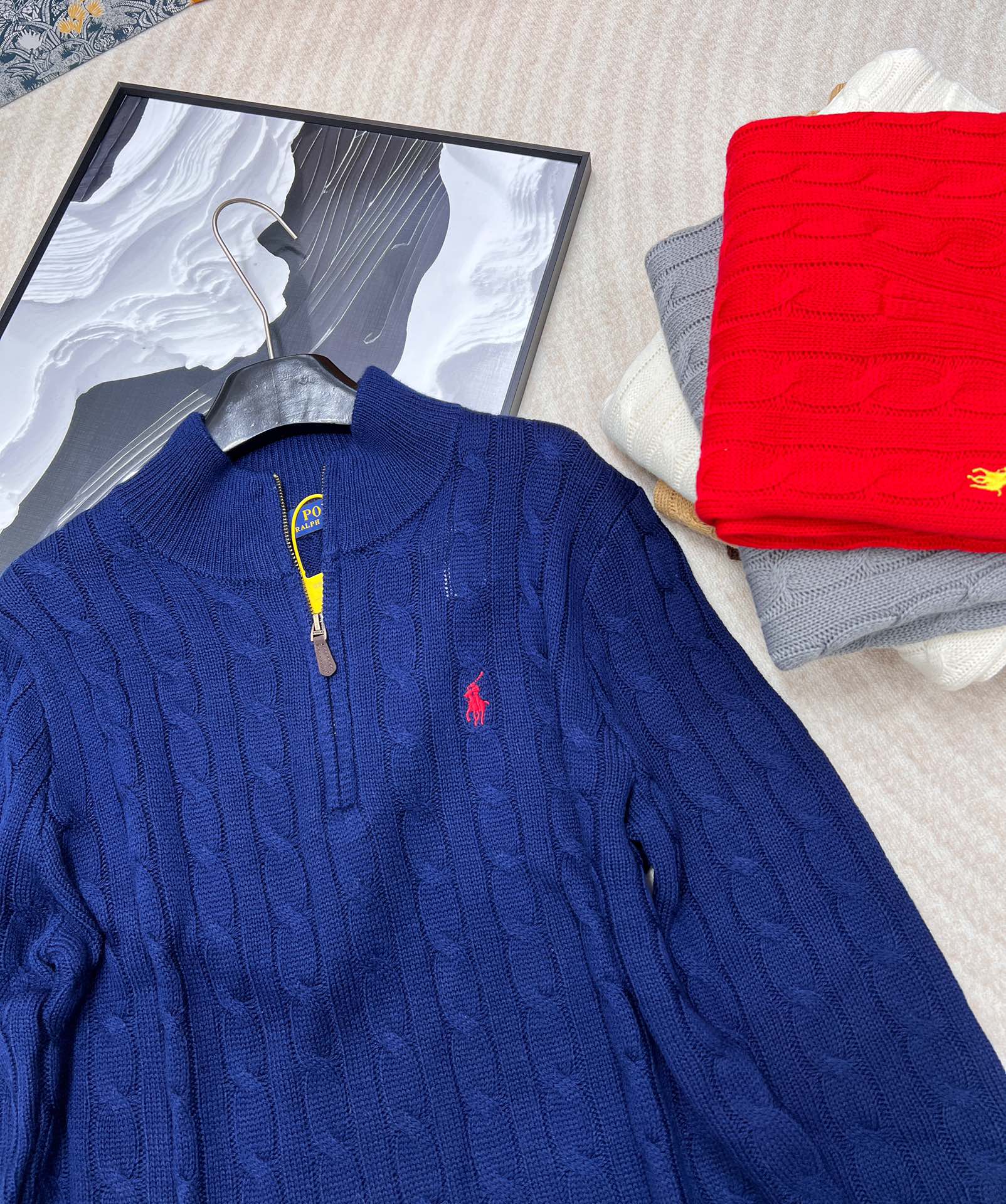 🆕Ralph Lauren 拉夫劳伦针织衫羊毛半拉链男女同款，原版是男神款来的但是做了五个尺寸，男女同款