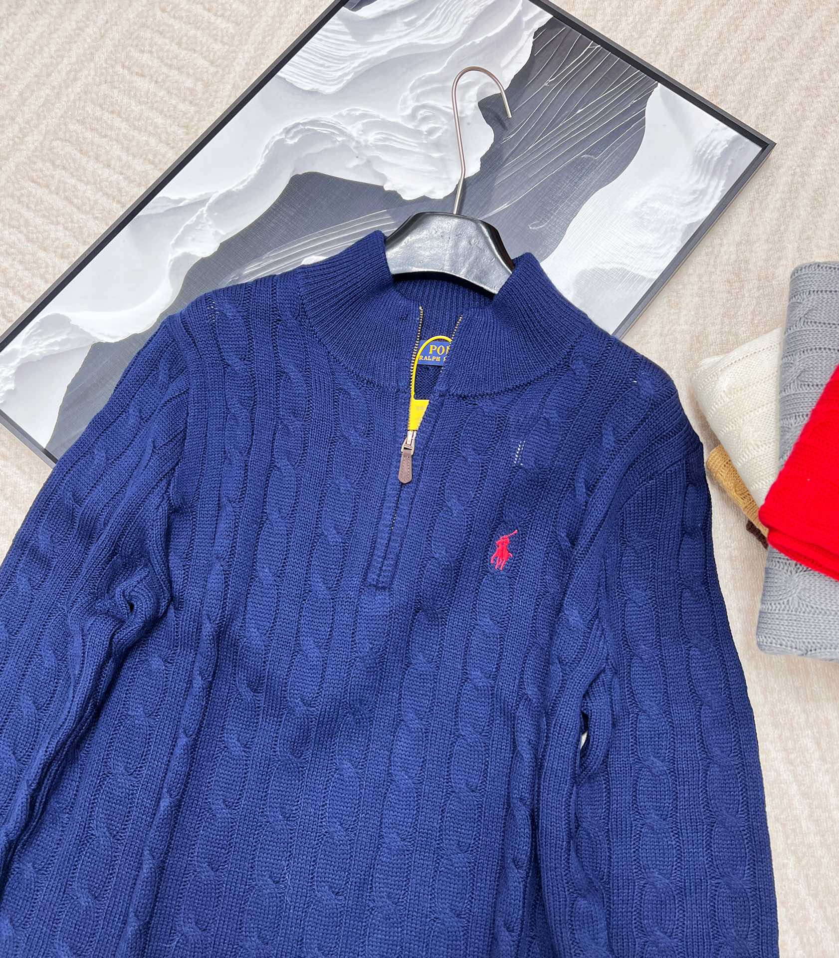 🆕Ralph Lauren 拉夫劳伦针织衫羊毛半拉链男女同款，原版是男神款来的但是做了五个尺寸，男女同款