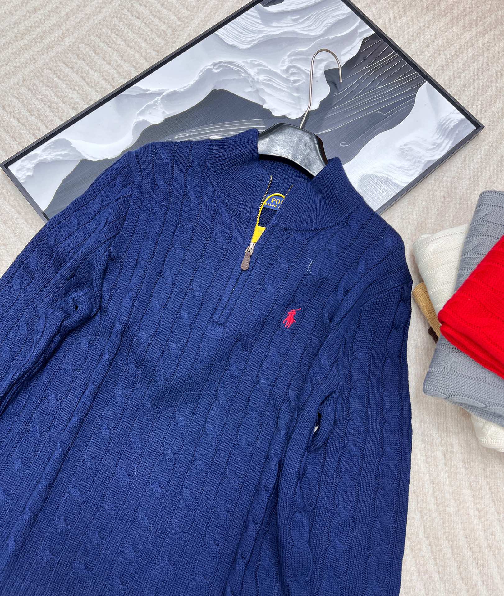 🆕Ralph Lauren 拉夫劳伦针织衫羊毛半拉链男女同款，原版是男神款来的但是做了五个尺寸，男女同款