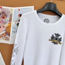 🆕Chrome Hearts克罗心26早秋十字花卉华夫格修身长袖打底,美式辣妹本命打底🖤克罗心十字花卉修身华夫格长袖,早 🆕Chrome Hearts克罗心26早秋十字花卉华夫格修身长袖打底,美式辣妹本命打底🖤克罗心十字花卉修身华夫格长袖,早