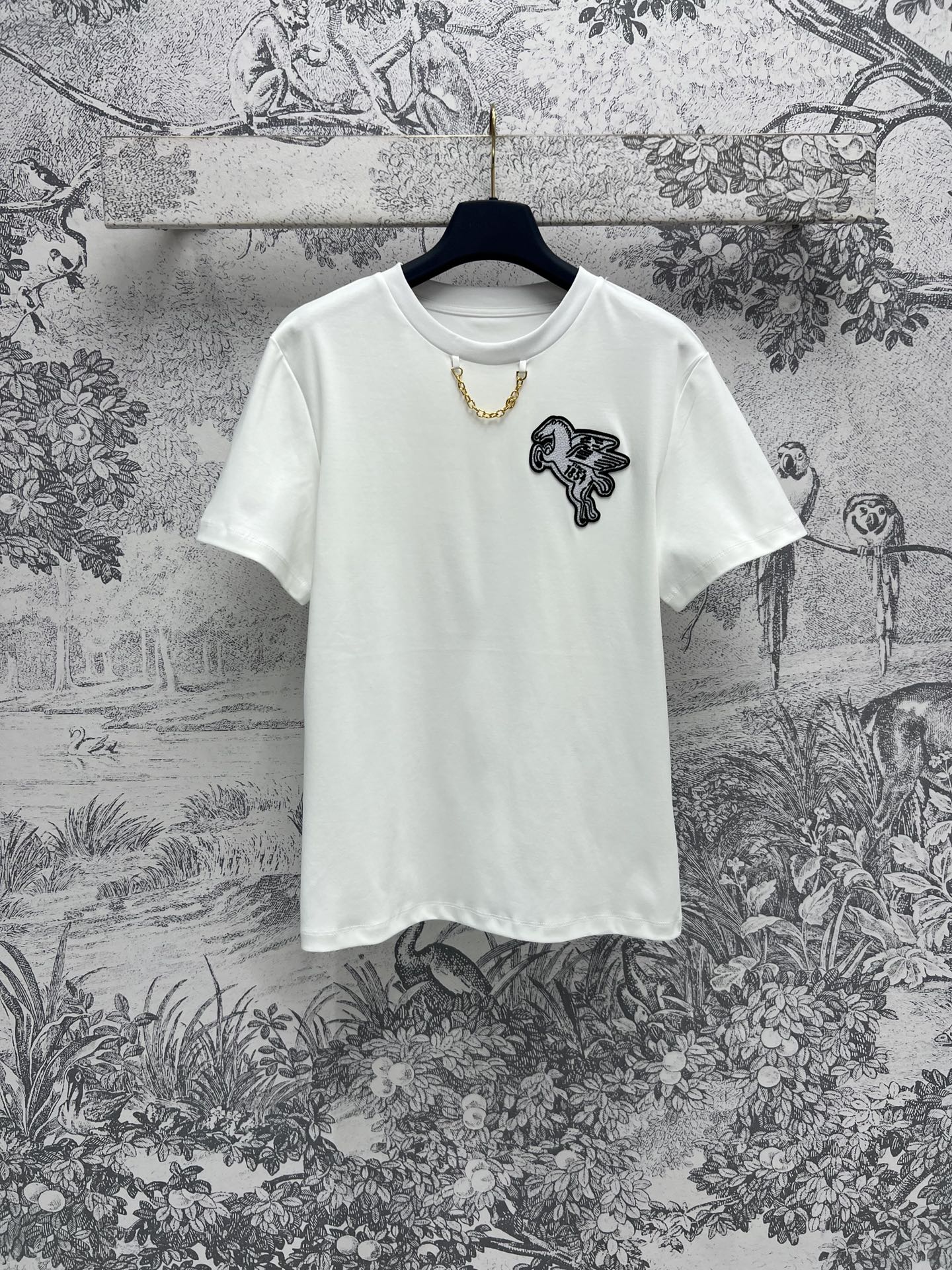 Louis Vuitton Replica’s
 Kleding T-Shirt Borduurwerk Lente/Zomercollectie Korte mouw