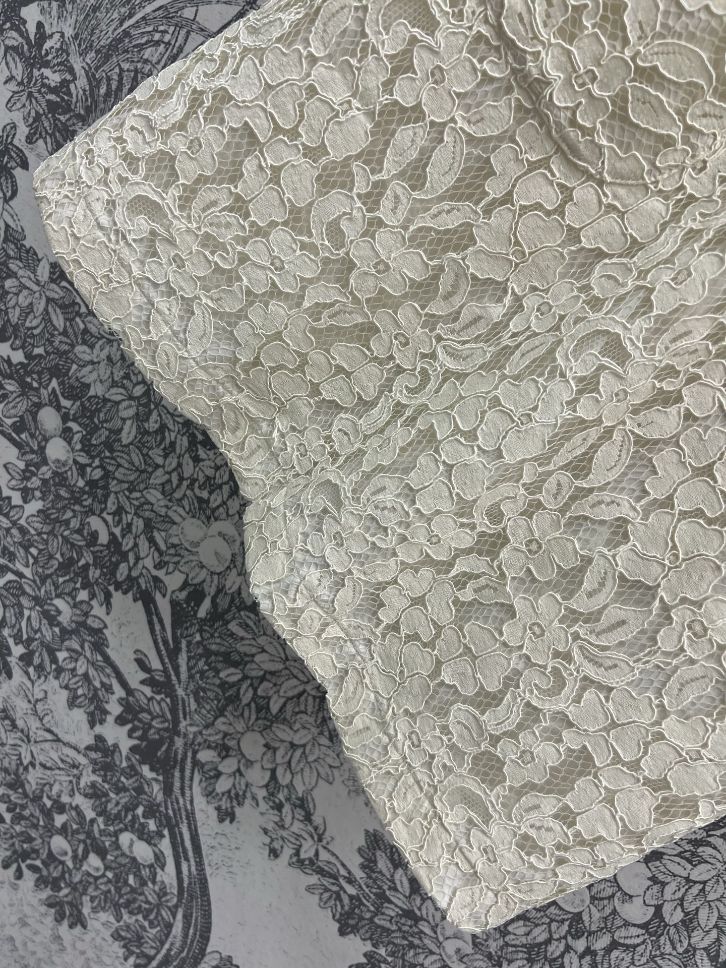 Miu 25春夏新款 娃娃领蕾丝连衣裙 娃娃领设计修饰脖颈 花朵蕾丝让人眼前一亮 时髦又优雅 口袋金扣点
