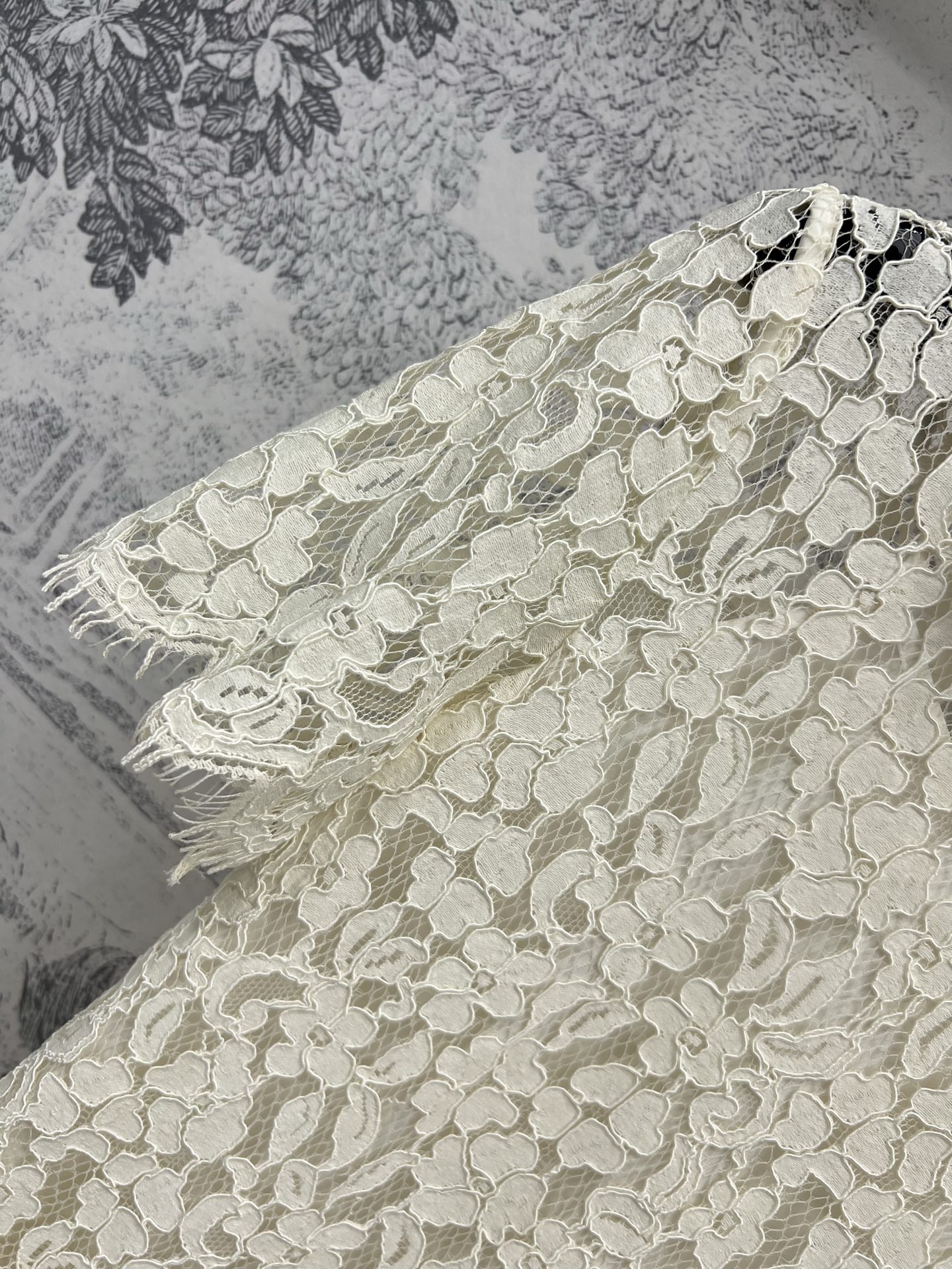 Miu 25春夏新款 娃娃领蕾丝连衣裙 娃娃领设计修饰脖颈 花朵蕾丝让人眼前一亮 时髦又优雅 口袋金扣点