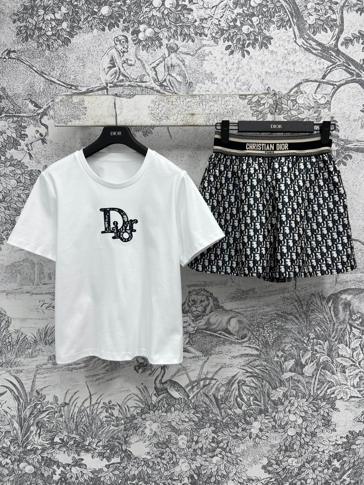 NO:414013,D Home 25 Spring and Summer New Logo Embroidered Short Sleeve T-shirt + D letter Jacquard Shorts Daily Casual Set A set of comfortable upper body and casual daily simple and worry-free Classic D letter Jacquard shorts Matched with a simple logo pure white short-sleeve T-shirt Simple and eye-catching One set for sale One color three codes SML,,dior,shorts,T-shirt,tees,t-shirt,alexander wang19860909D家 25春夏新款 logo刺绣短袖T恤+D字母提花短裤 日常休闲套装 一套上身舒适又日常随性 简简单单无烦恼 经典的D字母提花面料短裤 搭配简约logo纯白短袖T恤 简约又吸睛 一套出售 一色三码 SML,,dior,shorts,T-shirt,tees，t-shirt,alexander wang,Women's clothing