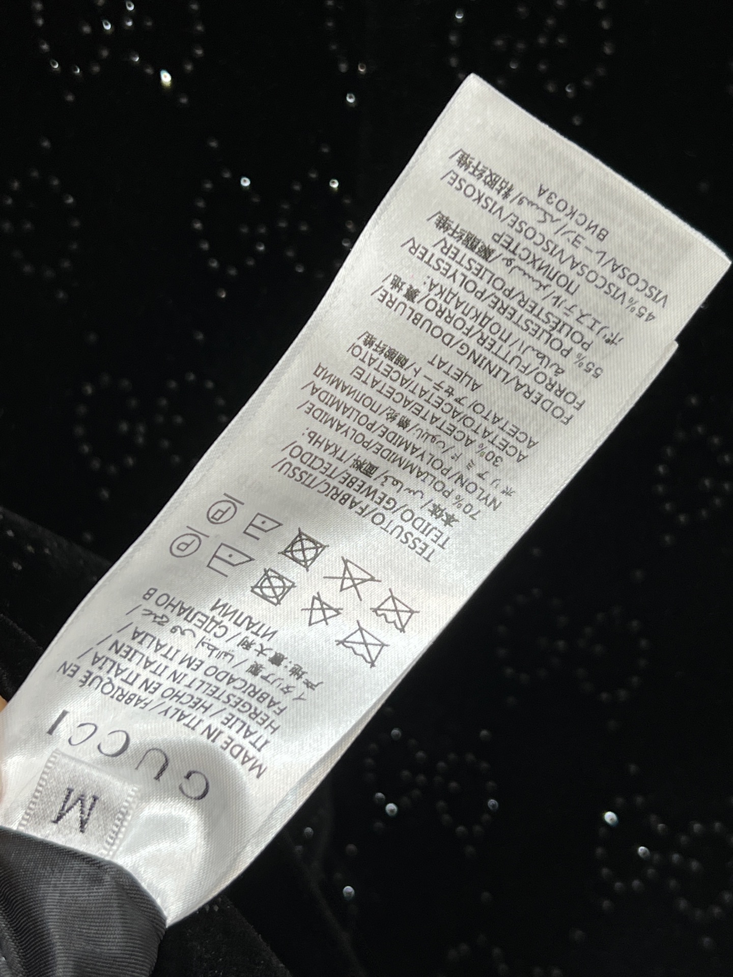 G家 25秋冬新款 丝绒烫钻双G印花套装 西装外套+微喇叭裤 黑色丝绒面料自带低调光泽 GG烫钻印花超有