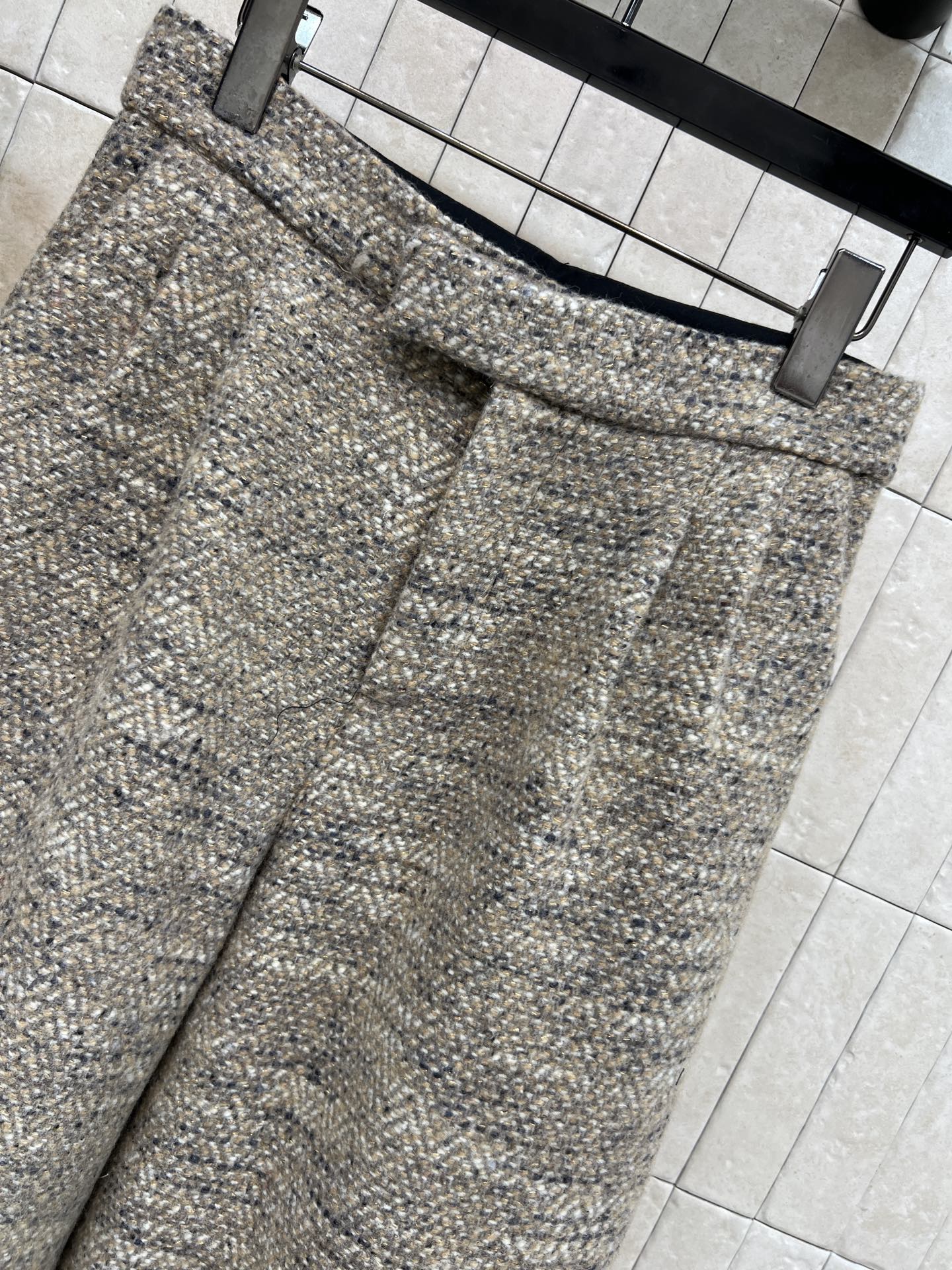 Loro Piana 25秋冬新款 小香风羊毛套装 立领马甲外套+高腰阔腿裤 采用羊毛混纺面料 柔软又保