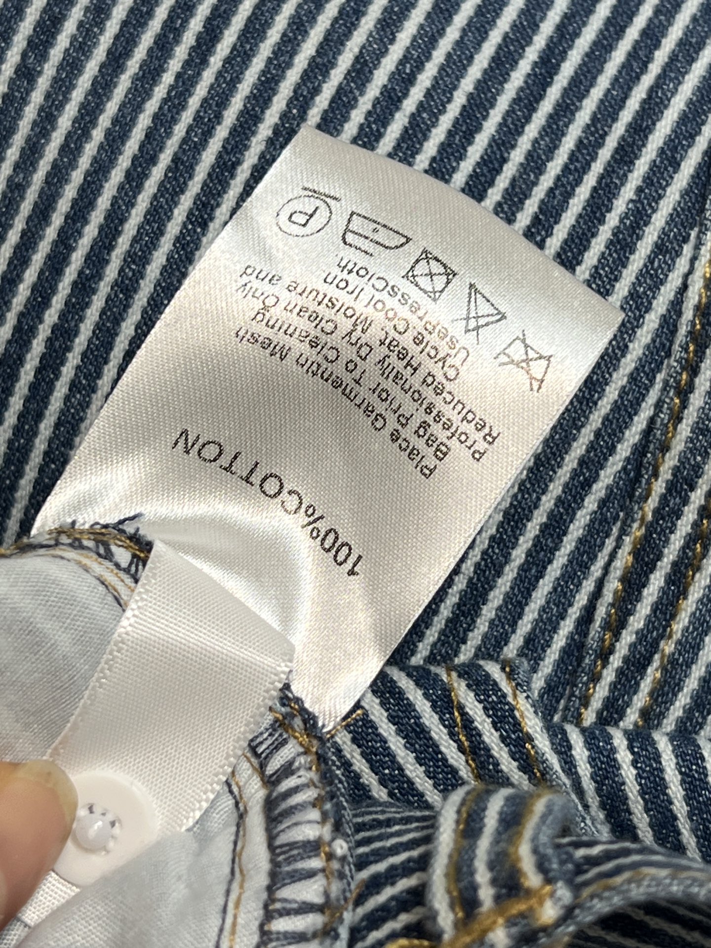 L 家 26早春新款 美式条纹工装弯刀裤 蓝白竖条纹设计 宽松阔腿剪裁 舒适又时髦！多口袋工装元素 实用