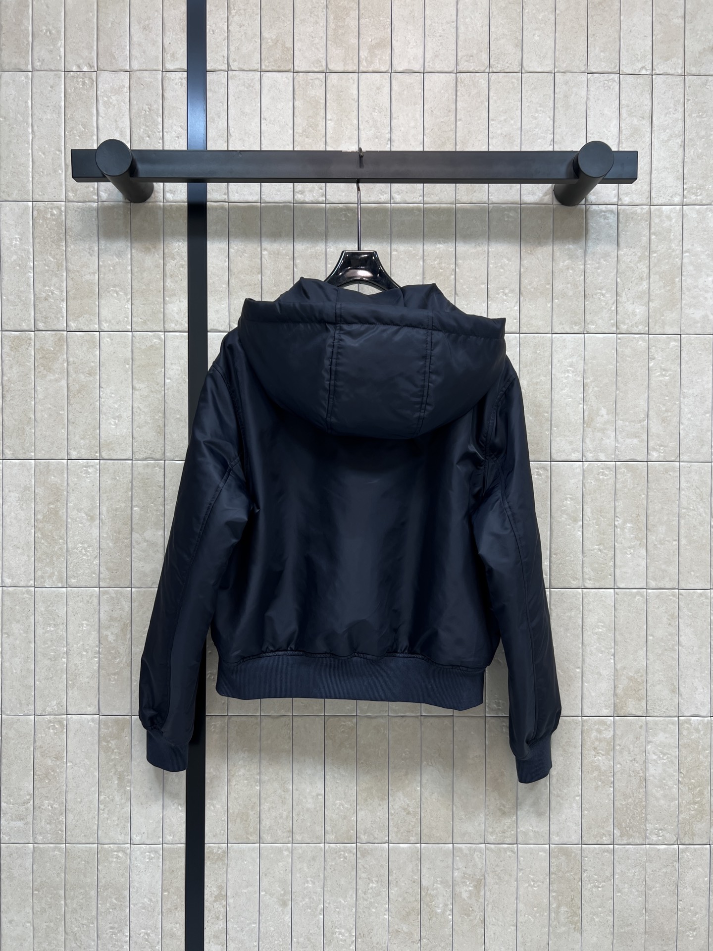 PD家 26早春新款 杨幂同款！连帽尼龙夹棉外套内部夹棉轻薄保暖 秋冬穿超合适本 藏青色+胸前极简字母L