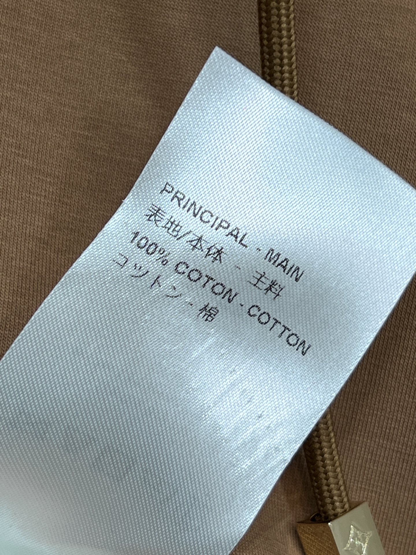 L家 26早春新款 立领棕色卫衣 柔软棉质面料 舒适又保暖 袖子有品牌标志字母 辨识度超高！高领两侧拉链