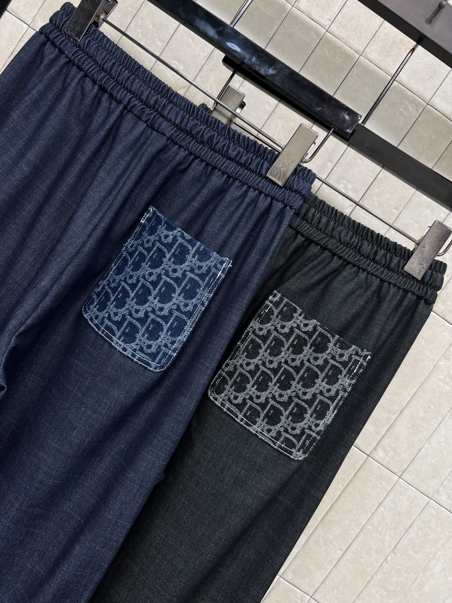 D家 26春夏新款 老花提花口袋阔腿裤 舒适又方便调节 适合多种身材 后面老花刺绣口袋 超有辨识度 +绿