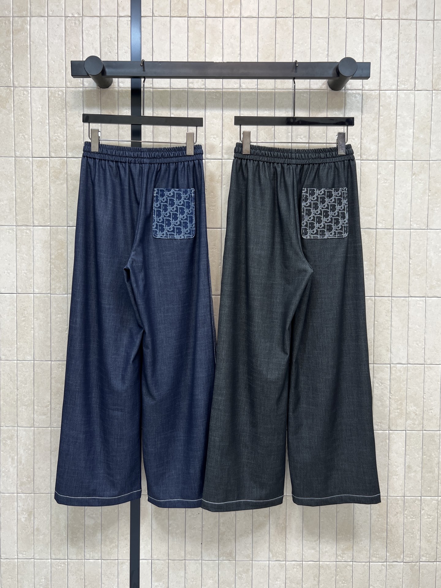 D家 26春夏新款 老花提花口袋阔腿裤 舒适又方便调节 适合多种身材 后面老花刺绣口袋 超有辨识度 +绿