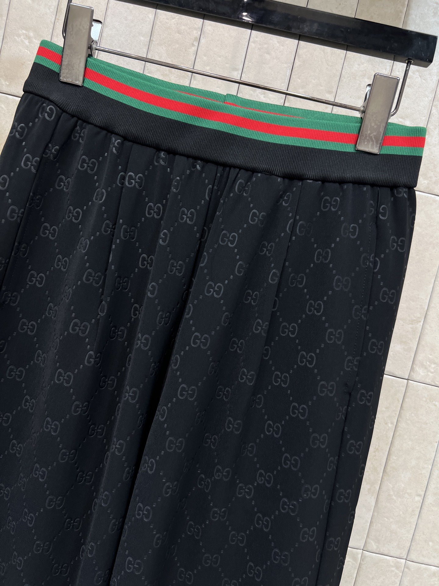 G家 26春夏新款 GG提花阔腿裤 采用精致提花工艺 低调花纹超有质感！高腰松紧设计 舒适又显腿长 宽松