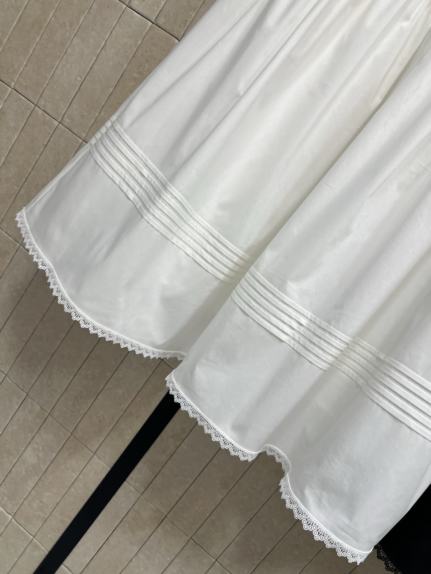 PD家 26春夏新款 蕾丝拼接半身裙 采用纯棉材质，透气舒适 春夏穿超合适！层叠拼接+蕾丝花边 细节满满