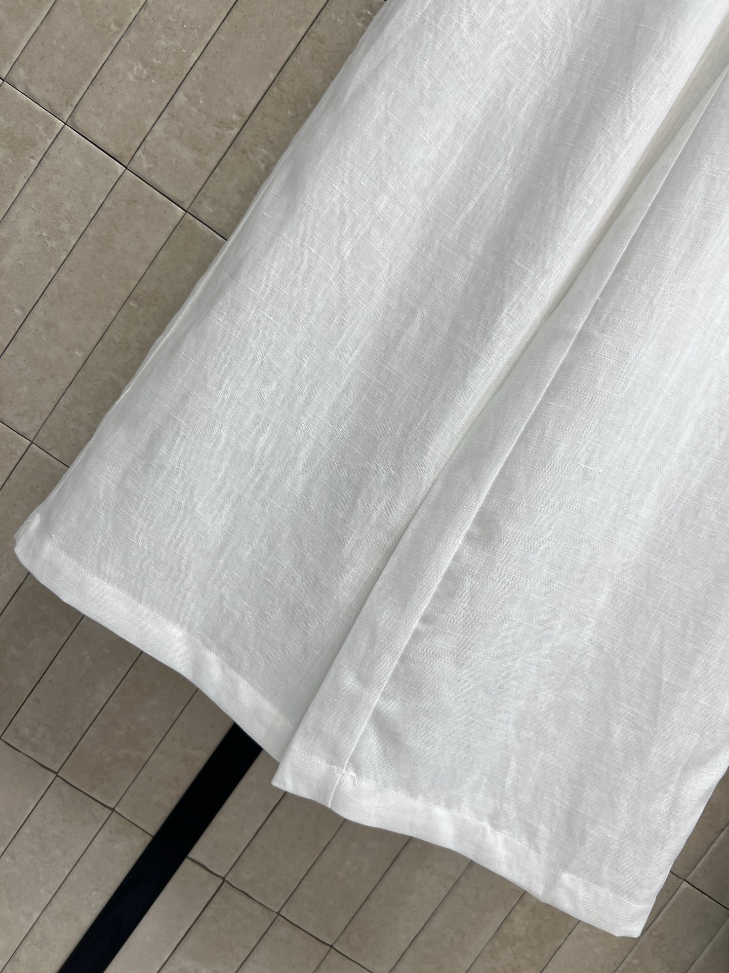 MIU家 26春夏新款 休闲阔腿裤 撞色条纹腰头设计 小众精致不单调 面料 清爽垂顺不闷汗 松紧抽绳腰头