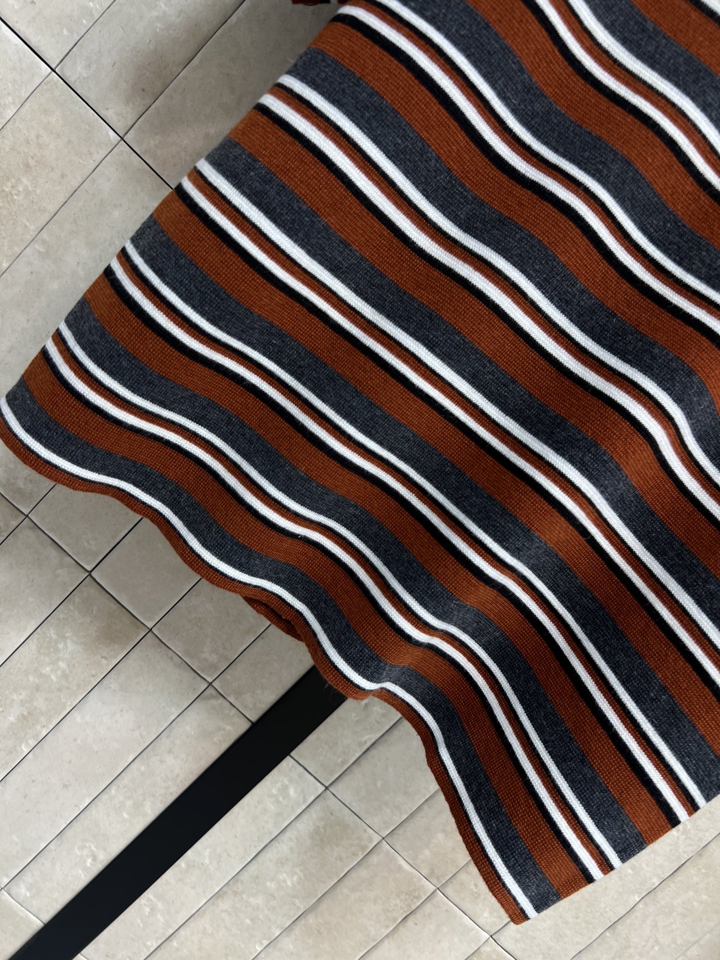 PD家 26春夏新款 条纹翻领短袖T恤 Polo翻领+刺绣logo 细节感拉满 短款剪裁 优化身材比例 