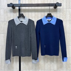 D家 26早秋新款 撞色翻领针织上衣 羊毛针织面料上身舒适柔软 拼接撞色领与袖口 层次设计感十足 竖坑条修身版型 贴合身 D家 26早秋新款 撞色翻领针织上衣 羊毛针织面料上身舒适柔软 拼接撞色领与袖口 层次设计感十足 竖坑条修身版型 贴合身