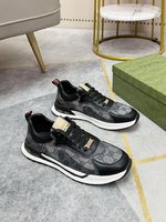 Gucci Sale
 Casual Shoes Designer High Replica
 Men Cowhide Genuine Leather Rubber Fashion Low Tops