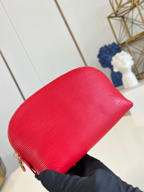 Louis Vuitton Pochette Cosmétique Small Epi Leather Bag - Red 1 Louis Vuitton Pochette Cosmétique Small Epi Leather Bag - Red