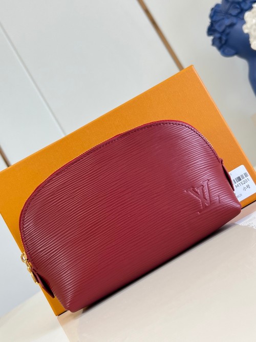 Louis Vuitton Epi Leather Pochette Cosmétique Small Bag - Burgundy 1 Louis Vuitton Epi Leather Pochette Cosmétique Small Bag - Burgundy