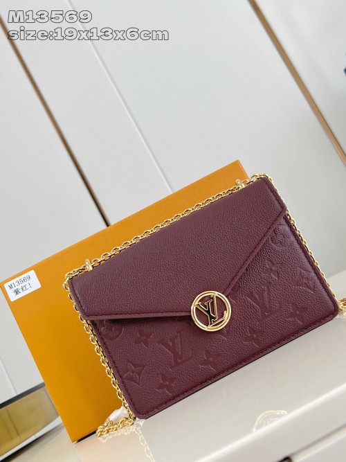 Louis Vuitton Monogram Empreinte Rosy Wallet On Chain - Purple and Gold 13 Louis Vuitton Monogram Empreinte Rosy Wallet On Chain - Purple and Gold