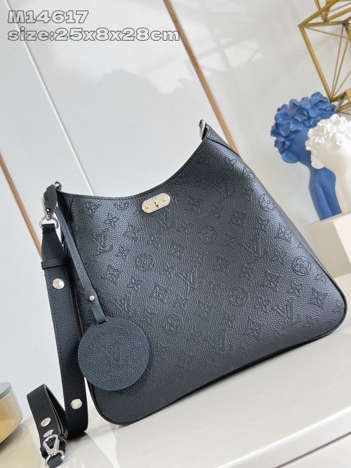 Louis Vuitton All Around Medium Black Monogram Perforated Leather Shoulder Bag 1 Louis Vuitton All Around Medium Black Monogram Perforated Leather Shoulder Bag