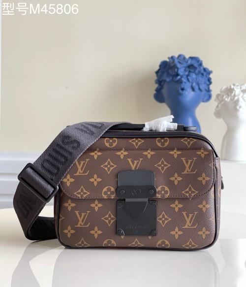 Louis Vuitton S-Lock Messenger Bag Monogram Black M45806 18 Louis Vuitton S-Lock Messenger Bag Monogram Black M45806